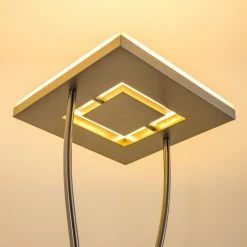 Hofstein Notigi Deckenfluter LED Nickel-Matt, 2-flammig, Fernbedienung, Farbwechsler -Bürolampen Verkäufe notigi deckenfluter h000632 13