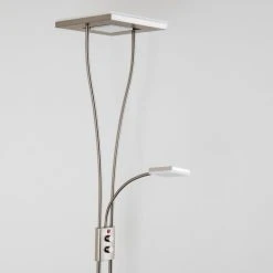 Hofstein Notigi Deckenfluter LED Nickel-Matt, 2-flammig, Fernbedienung, Farbwechsler -Bürolampen Verkäufe notigi deckenfluter h000632 26