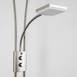Hofstein Notigi Deckenfluter LED Nickel-Matt, 2-flammig, Fernbedienung, Farbwechsler -Bürolampen Verkäufe notigi deckenfluter h000632 29