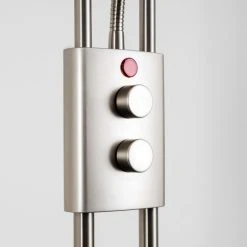 Hofstein Notigi Deckenfluter LED Nickel-Matt, 2-flammig, Fernbedienung, Farbwechsler -Bürolampen Verkäufe notigi deckenfluter h000632 30