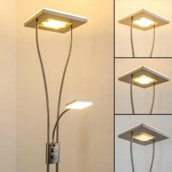 Hofstein Notigi Deckenfluter LED Nickel-Matt, 2-flammig, Fernbedienung, Farbwechsler -Bürolampen Verkäufe notigi deckenfluter h000632 4