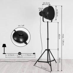 Hofstein Ogho Stehleuchte Schwarz, 1-flammig -Bürolampen Verkäufe ogho stehleuchte h3413784 3