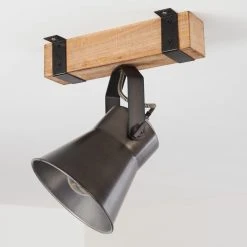 Hofstein Oksbol Deckenspot Grau, Hellbraun, Stahl gebürstet, 1-flammig -Bürolampen Verkäufe oksbol deckenspot h3350140 20