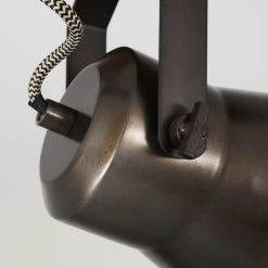 Hofstein Oksbol Deckenspot Grau, Hellbraun, Stahl gebürstet, 1-flammig -Bürolampen Verkäufe oksbol deckenspot h3350140 3