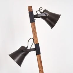 Hofstein Oksbol Stehleuchte Grau, Dunkelbraun, Stahl gebürstet, 2-flammig -Bürolampen Verkäufe oksbol stehleuchte h3350362 5