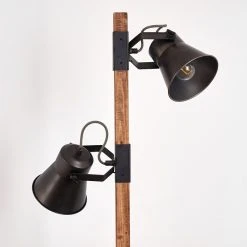 Hofstein Oksbol Stehleuchte Grau, Dunkelbraun, Stahl gebürstet, 2-flammig -Bürolampen Verkäufe oksbol stehleuchte h3350362 9