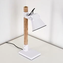 Hofstein Oksbol Tischleuchte Braun, Wei&szlig;, 1-flammig -Bürolampen Verkäufe oksbol tischleuchte h3352212 8