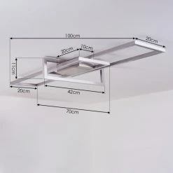 Hofstein Omega Deckenleuchte LED Nickel-Matt, 1-flammig 13 Hofstein Omega Deckenleuchte LED Nickel-Matt, 1-flammig -Bürolampen Verkäufe omega deckenleuchte h3436516 3