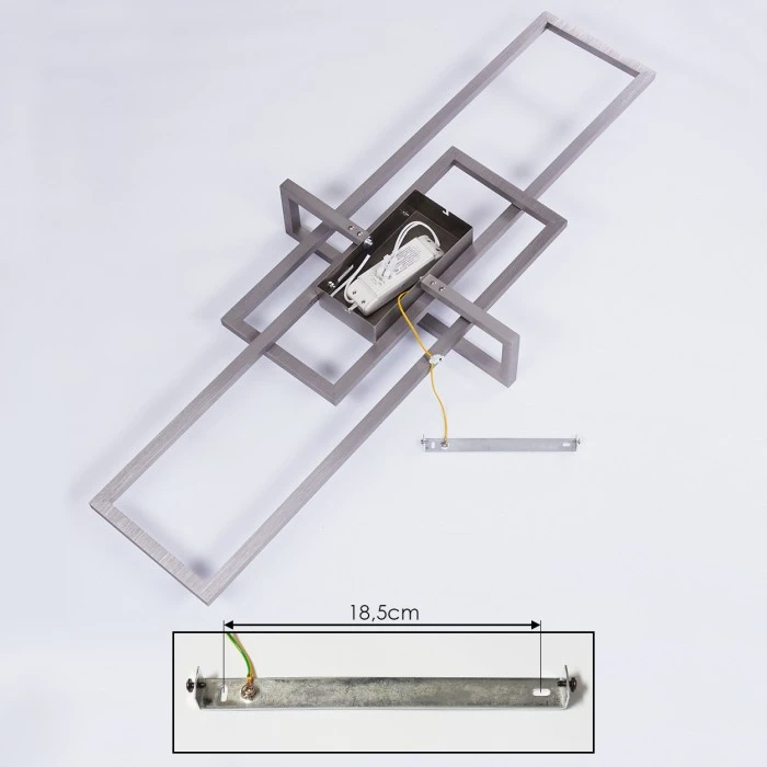 Hofstein Omega Deckenleuchte LED Nickel-Matt, 1-flammig 5 Hofstein Omega Deckenleuchte LED Nickel-Matt, 1-flammig – Bild 5