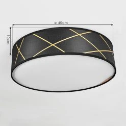 Hofstein Opatija Deckenleuchte LED Schwarz, Weiß, Gold, 1-flammig -Bürolampen Verkäufe opatija deckenleuchte h3434055 3