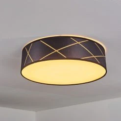 Hofstein Opatija Deckenleuchte LED Schwarz, Weiß, Gold, 1-flammig -Bürolampen Verkäufe opatija deckenleuchte h3434055 7