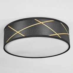 Hofstein Opatija Deckenleuchte LED Schwarz, Wei&szlig;, Gold, 1-flammig -Bürolampen Verkäufe opatija deckenleuchte h3438206 6