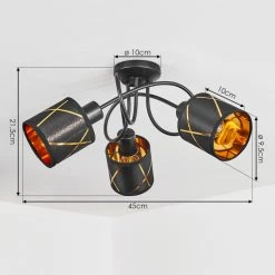 Hofstein Opatija Deckenleuchte Schwarz, 3-flammig -Bürolampen Verkäufe opatija deckenleuchte h3442098 3