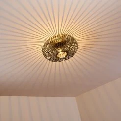 Hofstein Oravi Deckenleuchte Schwarz-Gold, 1-flammig -Bürolampen Verkäufe oravi deckenleuchte h3355114 9