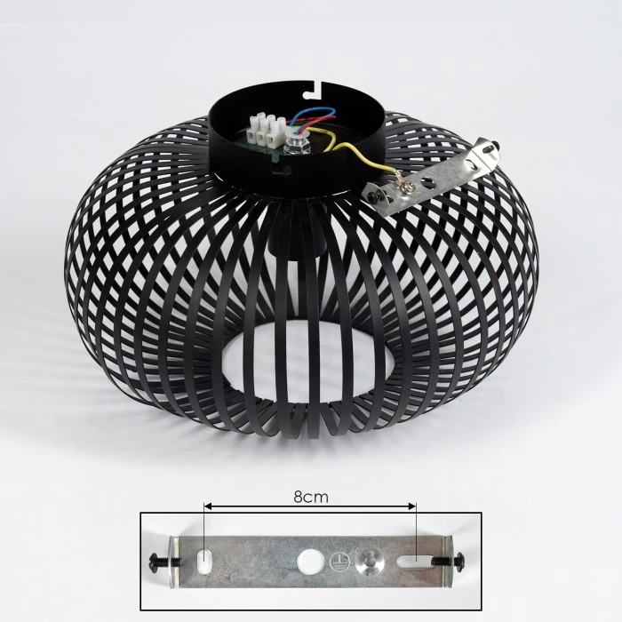 Hofstein Oravi Deckenleuchte Schwarz, 1-flammig 5 Hofstein Oravi Deckenleuchte Schwarz, 1-flammig – Bild 5