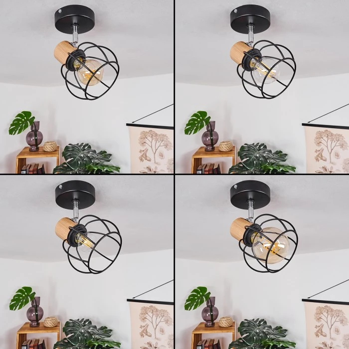 Hofstein Orkanger Deckenleuchte Chrom, Schwarz, 1-flammig 2 Hofstein Orkanger Deckenleuchte Chrom, Schwarz, 1-flammig – Bild 2