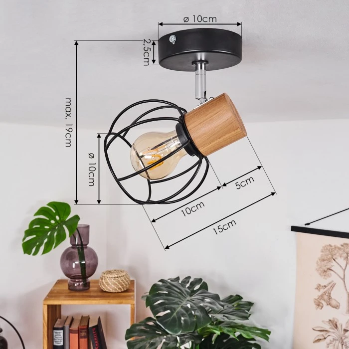 Hofstein Orkanger Deckenleuchte Chrom, Schwarz, 1-flammig 4 Hofstein Orkanger Deckenleuchte Chrom, Schwarz, 1-flammig – Bild 4