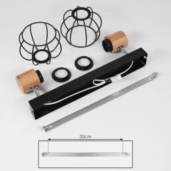 Hofstein Orkanger Deckenleuchte Chrom, Schwarz, Naturfarben, 2-flammig 16 Hofstein Orkanger Deckenleuchte Chrom, Schwarz, Naturfarben, 2-flammig -Bürolampen Verkäufe orkanger deckenleuchte h3441602 4