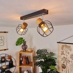 Hofstein Orkanger Deckenleuchte Chrom, Schwarz, Naturfarben, 2-flammig 18 Hofstein Orkanger Deckenleuchte Chrom, Schwarz, Naturfarben, 2-flammig -Bürolampen Verkäufe orkanger deckenleuchte h3441602 6