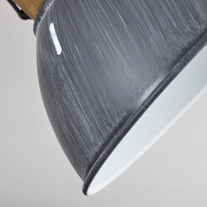 Hofstein Orny Deckenleuchte Grau, Holz dunkel, 4-flammig 3 Hofstein Orny Deckenleuchte Grau, Holz dunkel, 4-flammig – Bild 3