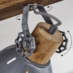 Hofstein Orny Deckenleuchte Grau, Holz dunkel, 4-flammig 15 Hofstein Orny Deckenleuchte Grau, Holz dunkel, 4-flammig -Bürolampen Verkäufe orny deckenleuchte h3019122 5