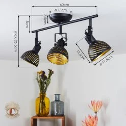 Hofstein Osina Deckenleuchte Schwarz, 3-flammig -Bürolampen Verkäufe osina deckenleuchte h3017586 3