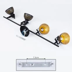 Hofstein Osina Deckenleuchte Chrom, Schwarz, 4-flammig 14 Hofstein Osina Deckenleuchte Chrom, Schwarz, 4-flammig -Bürolampen Verkäufe osina deckenleuchte h3017593 4