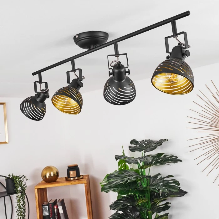 Hofstein Osina Deckenleuchte Chrom, Schwarz, 4-flammig 10 Hofstein Osina Deckenleuchte Chrom, Schwarz, 4-flammig – Bild 10