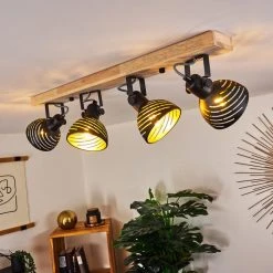 Hofstein Osina Deckenleuchte Schwarz, Braun, 4-flammig -Bürolampen Verkäufe osina deckenleuchte h3018798 6