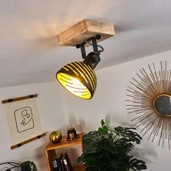 Hofstein Osina Deckenleuchte Schwarz, Braun, 1-flammig -Bürolampen Verkäufe osina deckenleuchte h3432846 8