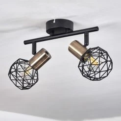 Hofstein Palmira Deckenleuchte Messing, Schwarz, 2-flammig 17 Hofstein Palmira Deckenleuchte Messing, Schwarz, 2-flammig -Bürolampen Verkäufe palmira deckenleuchte h3384282 7