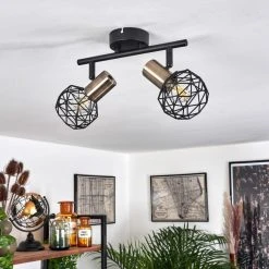 Hofstein Palmira Deckenleuchte Messing, Schwarz, 2-flammig 19 Hofstein Palmira Deckenleuchte Messing, Schwarz, 2-flammig -Bürolampen Verkäufe palmira deckenleuchte h3384282 9