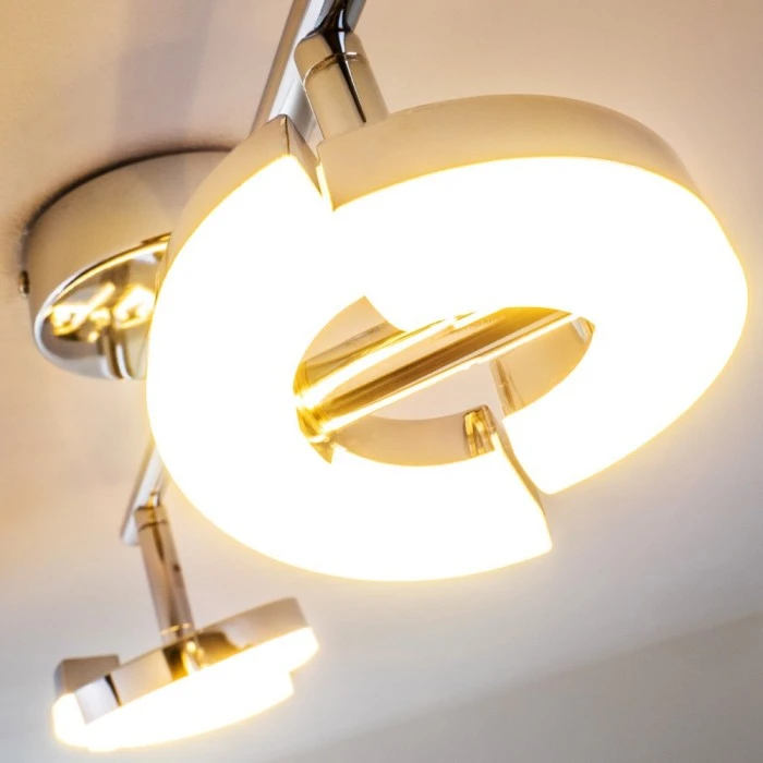 Hofstein Paris Deckenspot LED Chrom, 2-flammig 4 Hofstein Paris Deckenspot LED Chrom, 2-flammig – Bild 4