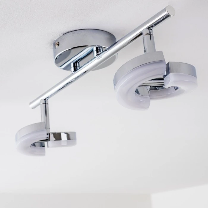 Hofstein Paris Deckenspot LED Chrom, 2-flammig 6 Hofstein Paris Deckenspot LED Chrom, 2-flammig – Bild 6