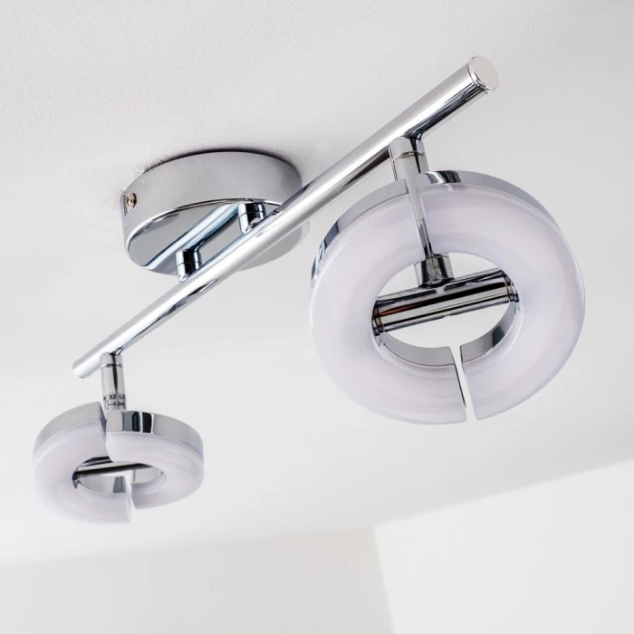 Hofstein Paris Deckenspot LED Chrom, 2-flammig 9 Hofstein Paris Deckenspot LED Chrom, 2-flammig – Bild 9