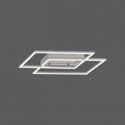 Paul Neuhaus Leuchten Paul Neuhaus Deckenleuchte INIGO LED Edelstahl, 2-flammig