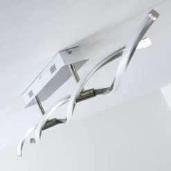 Paul Neuhaus Leuchten Paul Neuhaus POLINA Deckenleuchte LED Edelstahl, 2-flammig -Bürolampen Verkäufe paul neuhaus polina deckenleuchte 9143 55 6