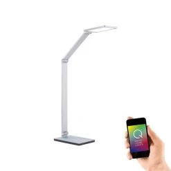 Paul Neuhaus Q-Serie Paul Neuhaus Q-HANNES Tischleuchte LED Silber, 1-flammig, Fernbedienung
