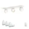 Philips Leuchten Philips Hue Ambiance White Buckram Deckenspot Basis-Set Weiß, 3-flammig, Fernbedienung