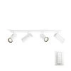 Philips Leuchten Philips Hue Ambiance White Burato Deckenspot Basis-Set Weiß, 4-flammig, Fernbedienung