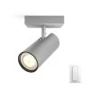 Philips Leuchten Philips Hue Ambiance White Buratto Deckenspot Basis-Set Silber, 1-flammig, Fernbedienung