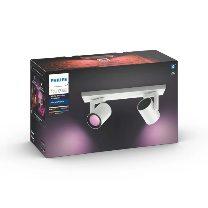 Philips Leuchten Philips Hue Ambiance White & Color Argenta Deckenspot Weiß, 2-flammig, Farbwechsler 3 Philips Leuchten Philips Hue Ambiance White & Color Argenta Deckenspot Weiß, 2-flammig, Farbwechsler – Bild 3