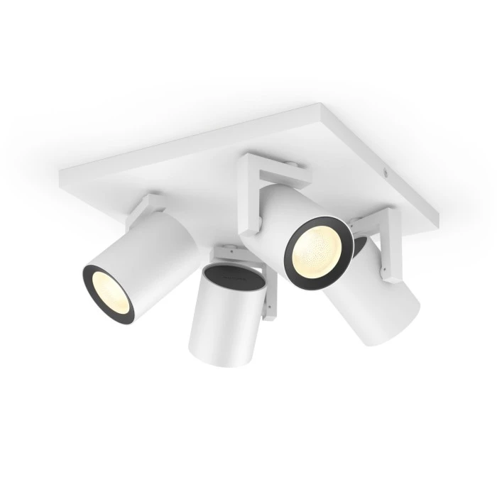 Philips Leuchten Philips Hue Ambiance White & Color Argenta Wand-/Deckenspot Erweiterung Weiß, 4-flammig, Farbwechsler 3 Philips Leuchten Philips Hue Ambiance White & Color Argenta Wand-/Deckenspot Erweiterung Weiß, 4-flammig, Farbwechsler – Bild 3