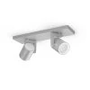 Philips Leuchten Philips Hue Ambiance White & Color Argenta Wand-/Deckenspot Erweiterung Silber, 2-flammig, Farbwechsler