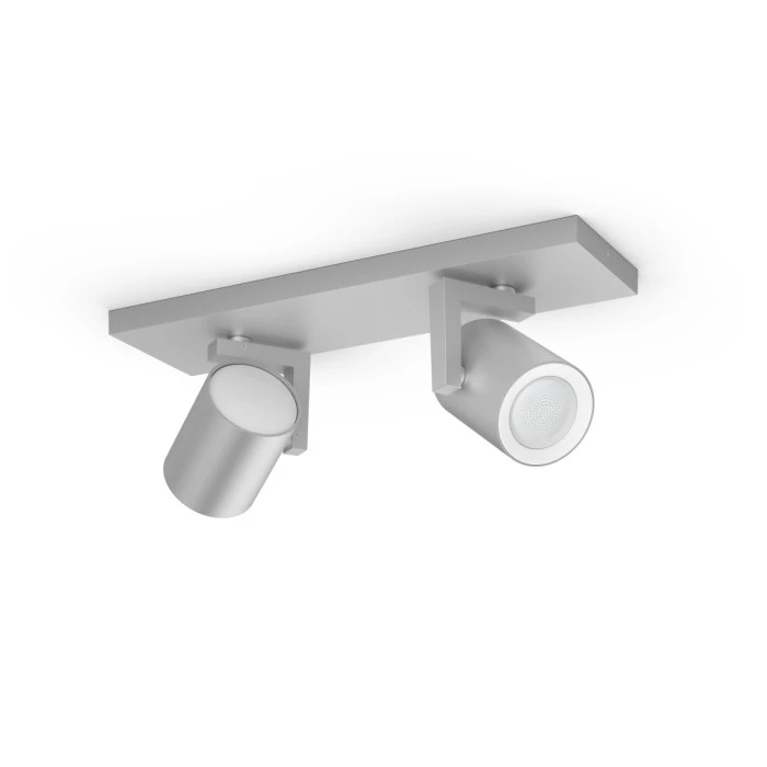 Philips Leuchten Philips Hue Ambiance White & Color Argenta Wand-/Deckenspot Erweiterung Silber, 2-flammig, Farbwechsler 1 Philips Leuchten Philips Hue Ambiance White & Color Argenta Wand-/Deckenspot Erweiterung Silber, 2-flammig, Farbwechsler