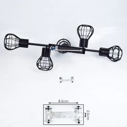 Hofstein Pila Deckenleuchte Schwarz, 5-flammig -Bürolampen Verkäufe pila deckenleuchte h3410349 4