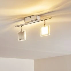 Hofstein Piney Deckenleuchte LED Nickel-Matt, 2-flammig 35 Hofstein Piney Deckenleuchte LED Nickel-Matt, 2-flammig -Bürolampen Verkäufe piney deckenleuchte h3157084 do2 16