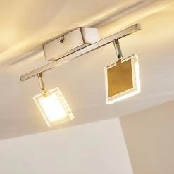 Hofstein Piney Deckenleuchte LED Nickel-Matt, 2-flammig 36 Hofstein Piney Deckenleuchte LED Nickel-Matt, 2-flammig -Bürolampen Verkäufe piney deckenleuchte h3157084 do2 17