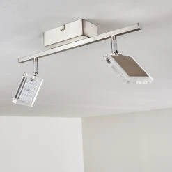 Hofstein Piney Deckenleuchte LED Nickel-Matt, 2-flammig 23 Hofstein Piney Deckenleuchte LED Nickel-Matt, 2-flammig -Bürolampen Verkäufe piney deckenleuchte h3157084 do2 4