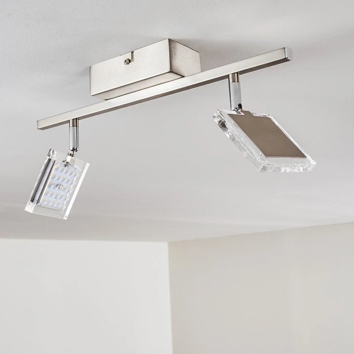 Hofstein Piney Deckenleuchte LED Nickel-Matt, 2-flammig 5 Hofstein Piney Deckenleuchte LED Nickel-Matt, 2-flammig – Bild 5